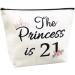 21st Birthday Gifts for Women - Funny 21 Year Old Birthday Gift for Her - Cute Makeup Bag for Daughter, Best Friend - The Princess is 21 - Celebrate Turning Twenty One - Buy Online on GoSupps.com