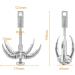 JWWYJ Folding Claw Grappling Hook - Stainless Steel Multifunctional Hook for Outdoor Survival, Camping, Hiking - Buy Online on GoSupps.com