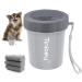 Tinioey paw cleaner for dogs |Dog paws cleaner |Including 3 dog towels |Dogs paw cleaner |Dog accessories for small dogs |Dog Brush |Dog things |Size S small gray