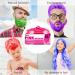 6 Pack Temporary Hair Color Wax for Men Women Kids - Natural Hair Coloring Wax for Daily Party Cosplay Halloween - Green Orange Pink Purple Red Blue - Buy Online on GoSupps.com