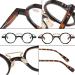 Retro Round Frame Reading Glasses Men Women Stylish Blue Light Blocking Readers With Spring Hinges(Couleur:Blue Grandeur:2.5x) - Buy Online on GoSupps.com