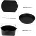 Zerodeko 7pcs Air Fryer Accessories Airfryer Griddle Pan Air Fryers Round Roasting Rack Frying Pot Kit Air Fryer Cake Pan Baking Supplies Frying Tool Household Frying Pan Electric Fryer Black M - Buy Online on GoSupps.com