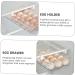 Gadpiparty Egg Storage Box Egg Holder for Fridge Drawer Food Containers Egg Container Refrigerator re-usable White 30.5X20X8.5cm - Buy Online on GoSupps.com
