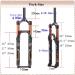 BUCKLOS MTB Fork 120mm Travel | 1-1/8 Straight/Tapered | Rebound Adjust | 15mm Axle | Manual Lockout | Air Shocks | Gold-Straight Tube 27.5 - Buy Online on GoSupps.com