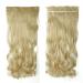 SEGO 27 Curly Wavy Clip in Hair Extensions for Women - Bleach Blonde One Piece 5 Clips Synthetic Hairpiece - Buy Online on GoSupps.com