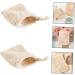 WOONEKY 4pcs Handmade Soap Bag Natural Sisal Soap Saver Soap Pouch Mesh Bags Cotton Linen White - Buy Online on GoSupps.com