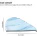 Light Blue Marble Microfiber Hair Towel - Soft Super Absorbent Quick Dry Wrap for Women | Perfect for Long Curly & Thick Hair - Buy Online on GoSupps.com
