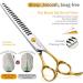 FOGOSP Professional Dog Grooming Scissors - 7.5 inch Curved & Straight Shears Set for Groomers | Thinning & Chunker Gold Shears - 6.75 inch - Buy Online on GoSupps.com