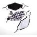 MIAMICA Fashion Cloth Face Mask - Houndstooth Black & White, Nose Wire, Double Layer, Adjustable Straps - Buy Online on GoSupps.com