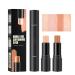Contouring Stick, Professional Makeup Highlighter Contour Stick 2-In-1, Contour Stick with Two Ends Defines the Cheekbones and Shapes the Face (02#, .)
