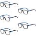 Viseng 5-Pack Reading Glasses for Men & Women - Blue Light Blocking Anti-Glare Lightweight Sports Style Eyeglasses (2.5 Diopters - Buy Online on GoSupps.com