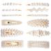 Pearl Hair Pins 12pcs Pearl Clips for Wedding Birthday Valentine's Day