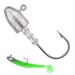 Fishing hook set jighaken with jighead jigkopf fishing hooks jighaken jig heads lead head jigheads for rubber fish fishing jig hooks with round head fishing hooks with lead 20 pieces 4.6g