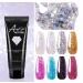 ICATHUNY 15ml Clear Glitter Poly Nail Gel for Long-Lasting Nail Extensions - Easy to Use for DIY Nail Art or Salon - Nude Poly Nail Enhancement Builder Gel - Ideal for Beginners - Buy Online on GoSupps.com