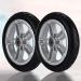 Rubber Replacement Wheelchair Front Castor Durable 8 inch Front Castor Wheels Rollator Black Solid Tyre (2 Pcs Set) - Buy Online on GoSupps.com