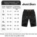 JustSun Men's Black Jogging Shorts with Zipper & Elastic Waist - Lightweight Sports Pants for Comfortable Fitness & Outdoor Activities - Buy Online on GoSupps.com
