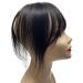 Anemone Jewelry 10inch Human Hair Topper with Fringe Bangs, Silk Base Thin Clip-In Toupee for Women - Light Natural Color - Buy Online on GoSupps.com