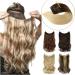 Halo Hair Extensions Invisible Secret Wire Hair Extensions One Piece 22 Inch Synthetic Hairpieces (Dark Brown) - Buy Online on GoSupps.com