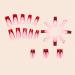 Shop Halloween Press on Nails - 24 Pcs Long Black Spider Web & Red French Tip - Full Cover Square Shape False Nails for Women - Buy Online on GoSupps.com