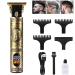 Hair Trimmer Men's Beard Trimmer Hair Trimmer Care Set with LCD Screen Wireless T-Blade Trimmer Rechargeable USB Men's Razor with 3 Guide Combs (#2)