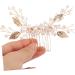 FRCOLOR Miss crystal hair comb Hair piece Metal bride decorate hair romantic wedding headpiece ornament hair accessories alloy gold hair accessories leaf prom accessories grace - Buy Online on GoSupps.com