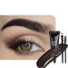 Tinted Thickening Eyebrow Mascara with Two Eyebrow Brushes Brow Fast Sculpt Waterproof Transfer-proof Eyebrow Tinting Kit- Cruelty Free - Light Medium Brown (2 Pack) (04 Black)