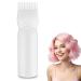 COMNICO Root Comb Applicator Bottle 6 Ounce Plastic Squeeze Hair Dye Oil Applying Applicator Brush Cap with Graduated Scale Portable Hair Color Dispenser (White)