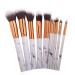 10-Piece Cocohot Marble Makeup Brush Set - Professional Eyeliner Foundation & Blending Brushes for All Skill Levels | International Shipping Available - Buy Online on GoSupps.com