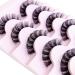 NACGUO Eyelashes Russian Strip Lashes 100% Handmade Wispy D Curly Fluffy Soft Fake Eye Lashes False Eyelashes for Make Up 5 Pairs L1