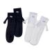 Funny Magnetic Suction 3D Doll Couple Socks Funny Couple Socks Magnetic Hand in Hand Doll Black White Socks for Men Women Novelty Cartoon Unisex Funny Couple Holding Hands Sock for Couple