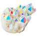 Kyeygwo natural mountain crystal titanium coated crystal quartz cluster specimen gem figure decoration irregular natural piece healing Reiki stone decoration angel aura 65 x 35 mm - 90 x 50 mm white