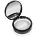 Powder Puff Containers with Lids Empty Powder Case Makeup Powder Cosmetic Case Travel Black