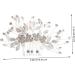 Housoutil Bridal Hair Comb Hair Comb Flower Decor Pearl Headpiece Leaf Decor Rhinestone Trim Rhinestone Decor Hairbrushes for Woman Bridal Comb Tiara Bride Headdress Fine Alloy Pin - Buy Online on GoSupps.com