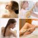 VIS'V Bamboo Dual Sided Shower Brush with Long Handle - Exfoliating Scrubber for Men & Women | Soft and Stiff Bristles, Non-Slip Grip | Wet/Dry Body Brush with Sticky Hook - Buy Online on GoSupps.com