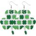 FEYLIE Earrings - 8 Pairs Irish Shamrock Dangle Earrings | Clover Pendant Hook Jewelry for St. Patrick's Day Celebration - Buy Online on GoSupps.com