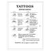 ELANE 19 Sheets Temporary Tattoo Stickers Set - 18 Body Art Fake Tattoos + 1 Calm Down Hand Neck Wrist Fashion Waterproof Removable Body Sticker - Black - Buy Online on GoSupps.com