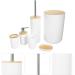LUOZZY Bathroom Washing Utensils Trash Can Toothbrush Cup Hand Sanitizer Bottle (White) - Organize Your Bathroom Essentials with Style - Buy Online on GoSupps.com