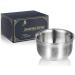 Grutti shaving bowl 3-layer stainless steel shaving puts whipped up high-quality shell to the foam suitable for every shaving soap shaving soap bowl shaving bowl 12.5cm (4.92inch) 12.5 cm (1 Pack)