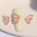 PERZOE Rhinestone Butterfly Nail Art 10pcs Decorations Stone Elegant Refined Trendy Shiny Accessories for Rose Gold - Buy Online on GoSupps.com