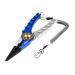 Booms Fishing X1 Aluminum Fishing Pliers Saltwater, Surf Fishing Tackle Kit, Fishing Multitool Hook Remover Braided Fishing Line Cutting and Split Ring with Coiled Lanyard and Sheath Blue(Coms 1 Sheath and 1 Lanyard)