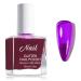 Jelly Nail Polish - Transparent Purple Nail Polish - Breathable Neon Jelly Style Nail Varnish - Air Dry Vegan Base Natural Nail Polish Long Lasting Air Dry No Need UV Nail Art