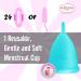 Blossom Menstrual Cup | Say No to Tampons | Reusable Silicone Period Cup (Small Blue) - Buy Online on GoSupps.com