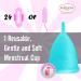 Blossom Menstrual Cup - Reusable Silicone Period Cup | Say Goodbye to Tampons | Large Blue Menstrual Cups for Comfortable Flow - Buy Online on GoSupps.com