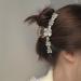 Houchu Vintage Geometric Hair Claw with Rhinestones and Shell Flower Design - White - Buy Online on GoSupps.com