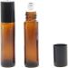 YIZHAO 10ml Amber Glass Roller Bottles - Set of 6 Brown, Empty Roller Ball Bottles for Essential Oils, Massage & Beauty Oil Mix Lab, Stainless Steel Roller Ball - Buy Online on GoSupps.com