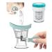 Eye Wash Cup Manual Contact Lens Cleaner Case Kit Offering an Effective Solution to Clean Dust and Irritants for Contact Lens Wearer Soothing Tired Eyes
