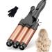Locken bars 3 barrels for large shaft iron for hair curling iron 3 barrel-wines curls ceramic curly winder beach waves curling iron temperature adjustment fast heating with glove ros gold