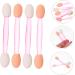 FOYTOKI 100pcs Eye Shadow Stick Eyeshadow Eye Makeup Tools Eyeliner Brush Para Mini Comestic Emulsion Pink 6.20X0.50X0.50CM Pink - Buy Online on GoSupps.com