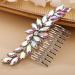 BERYUAN Women Crystal Flowers Hair Comb Teardrop Rhinestone Hair Comb for Wedding Women and Girls Hair Comb Slide Bride Hair Accessories for Brides Bridemaids (AB)