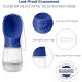 WePet Portable Dog Water Bottle with Food Container - 12 oz 19 oz - Leak Proof Puppy Water Dispenser for Outdoor Walking, Hiking, Travel - Food Grade Plastic - Navy Blue - Buy Online on GoSupps.com